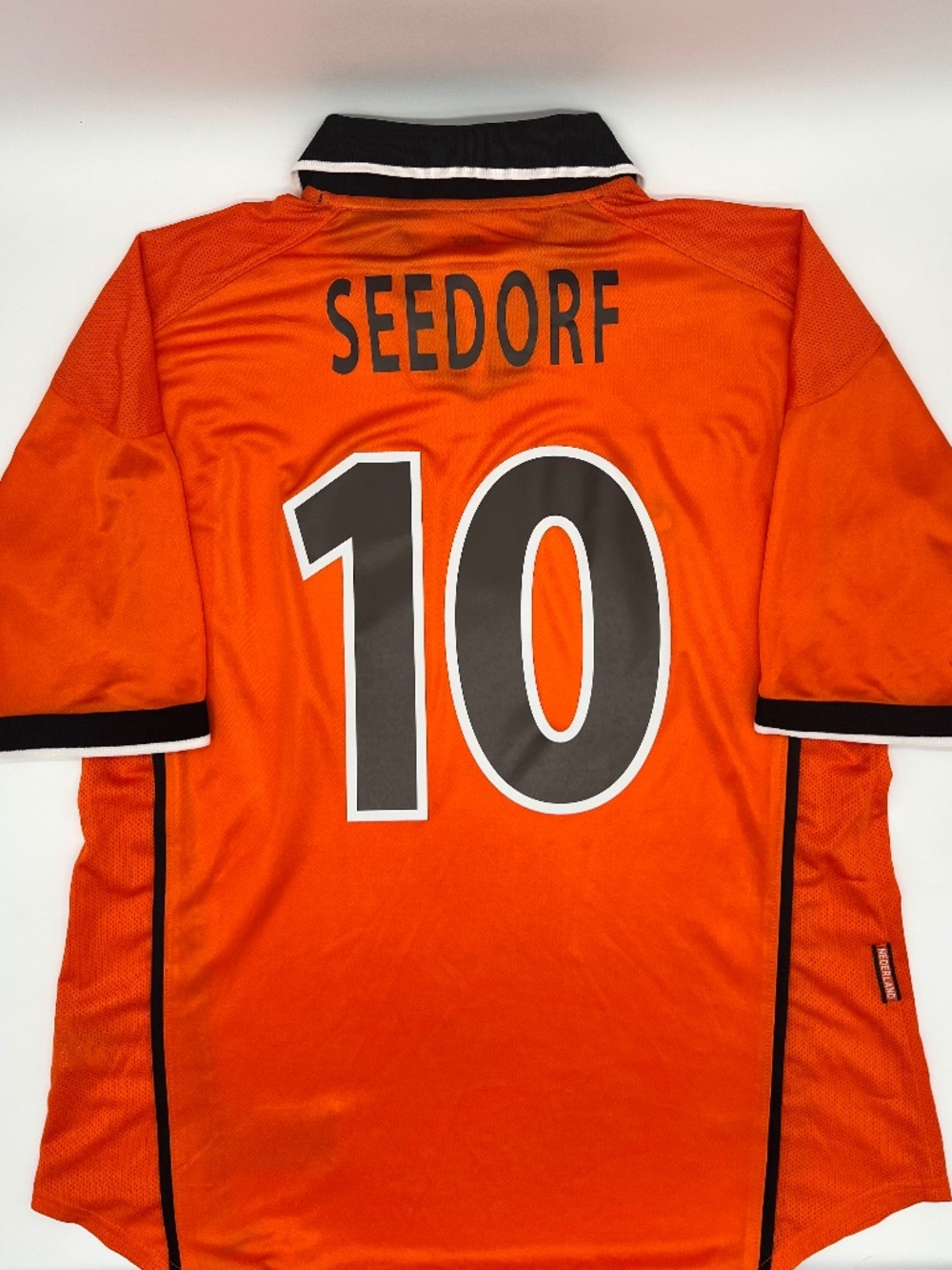 Netherlands 1998/1999 Home Seedorf #10 Authentic Nike Jersey L Men Orange Soccer